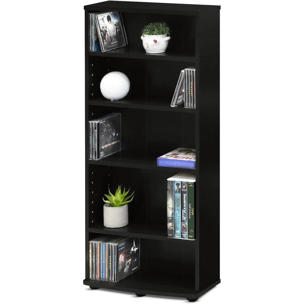 imageFURINNO Jaya 4Tier Multimedia Storage Tower Espresso