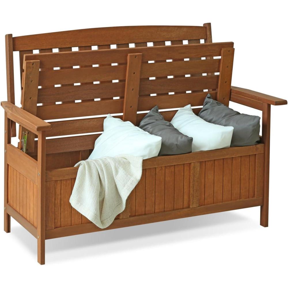 imageFURINNO Tioman Hardwood Patio Furniture Kent Bench BoxBench Box