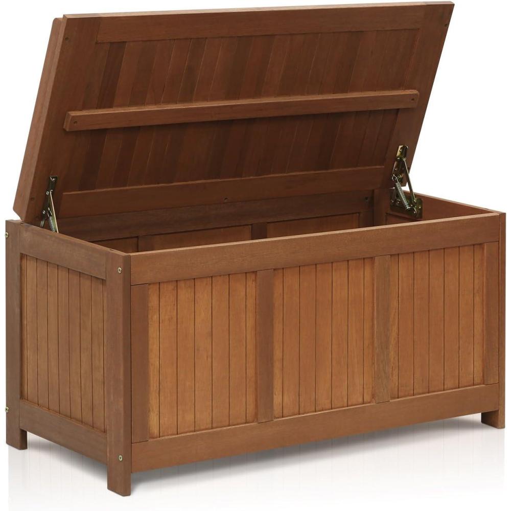 imageFurinno FG17685 Tioman Outdoor Patio Furniture Hardwood Deck Box in Teak Oil NaturalDeck Box
