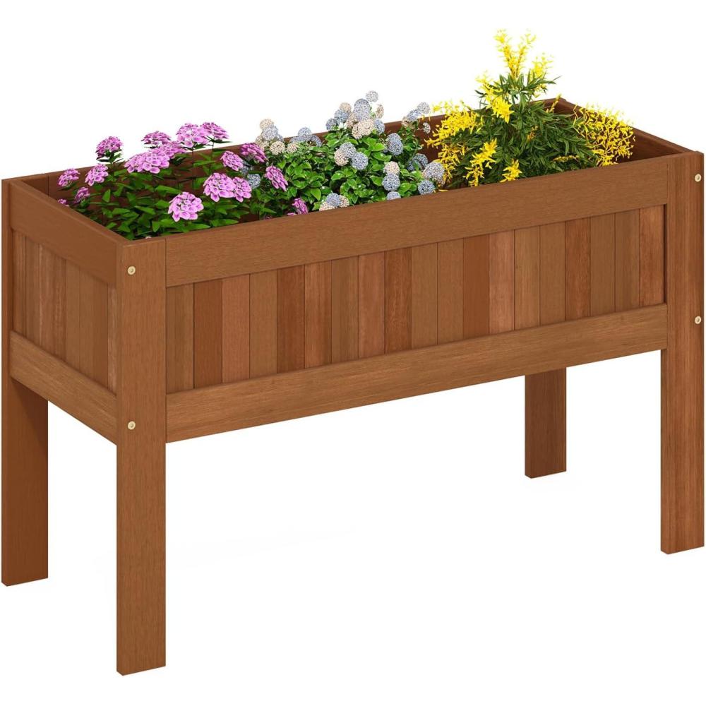 imageFurinno FG181364 Tioman Stacking Shelf NaturalRaised Garden Bed
