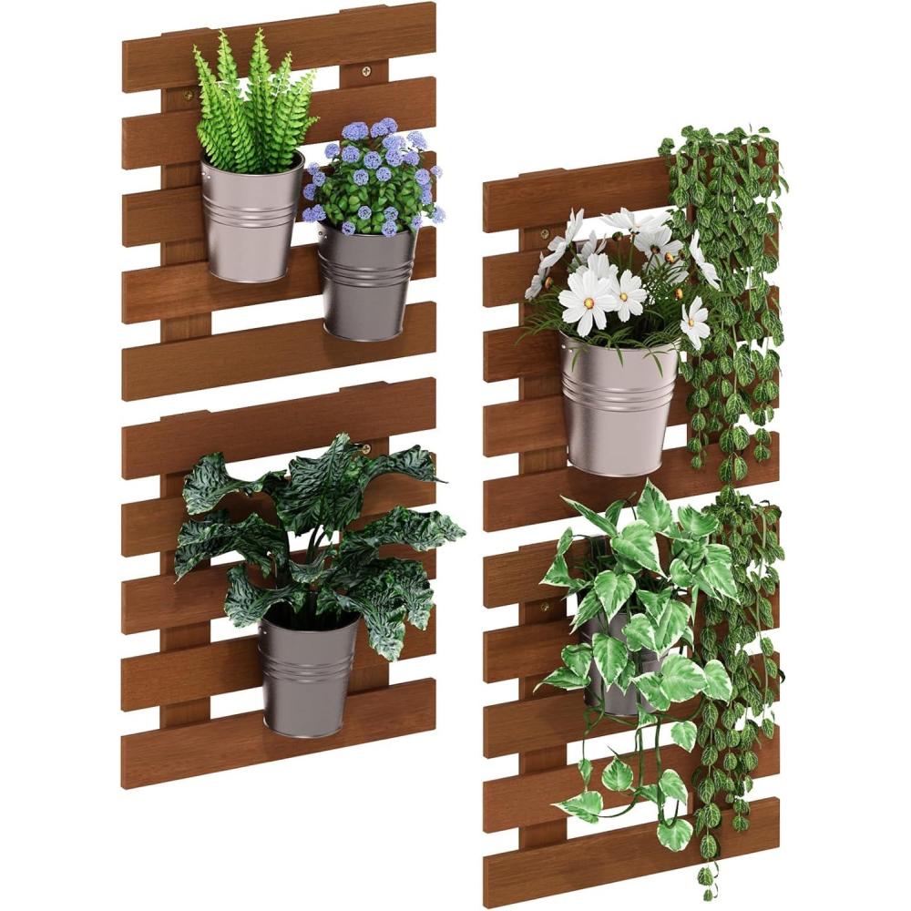 imageFurinno FG181364 Tioman Stacking Shelf NaturalSet of 4