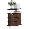 FURINNO Frans Turn-N-Tube Console Table, French Oak Grey/Black/Black(Black Oak)
