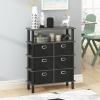 FURINNO Frans Turn-N-Tube Console Table, French Oak Grey/Black/Black(French Oak Grey)