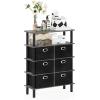 FURINNO Frans Turn-N-Tube Console Table, French Oak Grey/Black/Black(French Oak Grey)