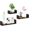 FURINNO Indo Wall Mounted Floating Shelves, Espresso