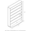 FURINNO JAYA 6-Tier Multimedia Storage Tower, Espresso
