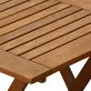 FURINNO Tioman Hardwood Patio Furniture Set C 3 Piece Bistro Set, Natural(Set C)