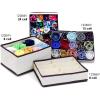 Furinno 12286IV Non-Woven Fabric Storage Organizer, 4 by 2-Inch, Ivory with Brown Trim(4 by 2-Inch)