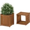 Furinno 2-FG16450 Tioman Hardwood Flower Box, Two-Pack, Natural(2-Pack)