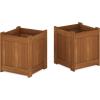 Furinno 2-FG16450 Tioman Hardwood Flower Box, Two-Pack, Natural(2-Pack)