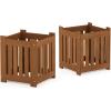 Furinno 2-FG19456 Tioman Hardwood Outdoor Lifestyle Flowerbox, 2-Pack, Natural