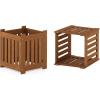 Furinno 2-FG19456 Tioman Hardwood Outdoor Lifestyle Flowerbox, 2-Pack, Natural