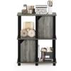 Furinno 4-Tier Flexi Rack, Espresso(French Oak/Black)