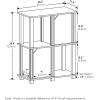 Furinno 4-Tier Flexi Rack, Espresso(French Oak/Black)