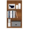 Furinno BASIC Book Shelf, 3-Tier Bookshelf with Open Shelves, Standing Bookcase, 9.3″ x 21.8″ x 39.5″, for Organization and Storage, for Living Room, Bedroom, Home Office, Espresso(Light Cherry)