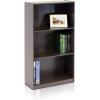 Furinno BASIC Book Shelf, 3-Tier Bookshelf with Open Shelves, Standing Bookcase, 9.3″ x 21.8″ x 39.5″, for Organization and Storage, for Living Room, Bedroom, Home Office, Espresso(Dark Brown)