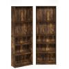 Furinno BASIC Book Shelf, 3-Tier Bookshelf with Open Shelves, Standing Bookcase, 9.3″ x 21.8″ x 39.5″, for Organization and Storage, for Living Room, Bedroom, Home Office, Espresso(Amber Pine)