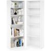Furinno BASIC Book Shelf, 3-Tier Bookshelf with Open Shelves, Standing Bookcase, 9.3″ x 21.8″ x 39.5″, for Organization and Storage, for Living Room, Bedroom, Home Office, Espresso(White)