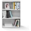 Furinno BASIC Book Shelf, 3-Tier Bookshelf with Open Shelves, Standing Bookcase, 9.3″ x 21.8″ x 39.5″, for Organization and Storage, for Living Room, Bedroom, Home Office, Espresso(Soft White)