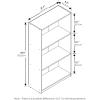 Furinno BASIC Book Shelf, 3-Tier Bookshelf with Open Shelves, Standing Bookcase, 9.3″ x 21.8″ x 39.5″, for Organization and Storage, for Living Room, Bedroom, Home Office, Espresso(French Oak Grey/Black)