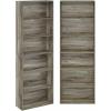 Furinno BASIC Book Shelf, 3-Tier Bookshelf with Open Shelves, Standing Bookcase, 9.3″ x 21.8″ x 39.5″, for Organization and Storage, for Living Room, Bedroom, Home Office, Espresso(French Oak)