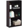 Furinno BASIC Book Shelf, 3-Tier Bookshelf with Open Shelves, Standing Bookcase, 9.3″ x 21.8″ x 39.5″, for Organization and Storage, for Living Room, Bedroom, Home Office, Espresso(Dark Walnut)