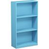 Furinno BASIC Book Shelf, 3-Tier Bookshelf with Open Shelves, Standing Bookcase, 9.3″ x 21.8″ x 39.5″, for Organization and Storage, for Living Room, Bedroom, Home Office, Espresso(Light Blue)