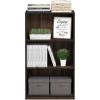 Furinno BASIC Book Shelf, 3-Tier Bookshelf with Open Shelves, Standing Bookcase, 9.3″ x 21.8″ x 39.5″, for Organization and Storage, for Living Room, Bedroom, Home Office, Espresso(Columbia Walnut/Black)