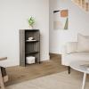 Furinno BASIC Book Shelf, 3-Tier Bookshelf with Open Shelves, Standing Bookcase, 9.3″ x 21.8″ x 39.5″, for Organization and Storage, for Living Room, Bedroom, Home Office, Espresso(French Oak Grey/Black)