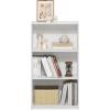 Furinno BASIC Book Shelf, 3-Tier Bookshelf with Open Shelves, Standing Bookcase, 9.3″ x 21.8″ x 39.5″, for Organization and Storage, for Living Room, Bedroom, Home Office, Espresso(White/White)