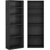 Furinno BASIC Book Shelf, 3-Tier Bookshelf with Open Shelves, Standing Bookcase, 9.3″ x 21.8″ x 39.5″, for Organization and Storage, for Living Room, Bedroom, Home Office, Espresso(Blackwood)