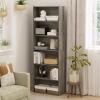 Furinno BASIC Book Shelf, 3-Tier Bookshelf with Open Shelves, Standing Bookcase, 9.3″ x 21.8″ x 39.5″, for Organization and Storage, for Living Room, Bedroom, Home Office, Espresso(French Oak)