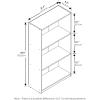 Furinno BASIC Book Shelf, 3-Tier Bookshelf with Open Shelves, Standing Bookcase, 9.3″ x 21.8″ x 39.5″, for Organization and Storage, for Living Room, Bedroom, Home Office, Espresso(Natural Oak)