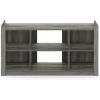 Furinno BASIC Book Shelf, 6-Cube Bookshelf with Open Shelf, 3 x 2 Bookcase with Storage Bins, Closed Back, Horizontal, 11.9″ x 31.6″ x 23.6″, for Living Room, Bedroom, Home Office, Americano(French Oak)