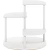 Furinno Celuka 4-Tier Indoor Outdoor Plant Stand Plant Shelf Corner Display Rack for Multiple Plants, White/Virgin White(3-Tier Round)