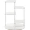 Furinno Celuka 4-Tier Indoor Outdoor Plant Stand Plant Shelf Corner Display Rack for Multiple Plants, White/Virgin White(4-Tier Round)