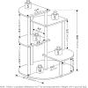 Furinno Celuka 4-Tier Indoor Outdoor Plant Stand Plant Shelf Corner Display Rack for Multiple Plants, White/Virgin White(4-Tier Round)