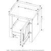 Furinno DARIO Side Table, Square End Table with Storage Bin, Round Corner Night Stand, Bedside Table with Open Back Shelf, for Living Room, Bedroom, Espresso(Rustic Brown)