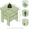 Furinno DARIO Side Table, Square End Table with Storage Bin, Round Corner Night Stand, Bedside Table with Open Back Shelf, for Living Room, Bedroom, Espresso(Espresso)