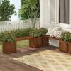 Furinno FG16011 Tioman Hardwood Flower Box, Brown(15.8 Inch)