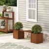 Furinno FG16011 Tioman Hardwood Flower Box, Brown(15.8 Inch)