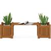 Furinno FG16011 Tioman Hardwood Flower Box, Brown(23.7 Inch)