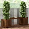 Furinno FG16011 Tioman Hardwood Flower Box, Brown(40.5 Inch)