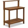 Furinno FG17478 Tioman Outdoor Patio Furniture Hardwood Potting Bench, Natural