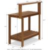 Furinno FG17478 Tioman Outdoor Patio Furniture Hardwood Potting Bench, Natural