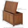 Furinno FG17685 Tioman Outdoor Patio Furniture Hardwood Deck Box in Teak Oil, Natural(Deck Box)