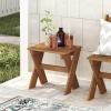 Furinno FG18451 Tioman Hardwood Patio Furniture Outdoor Flower Stand in Teak Oil, Natural(Dark Red Meranti Hardwood)
