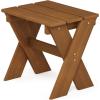 Furinno FG18451 Tioman Hardwood Patio Furniture Outdoor Flower Stand in Teak Oil, Natural(Dark Red Meranti Hardwood)