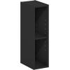 Furinno Fulda Book Shelf, 2-Tier Narrow Bookshelf, Bookcase with 10-in Width Storage Shelf, 9.3 x 9.8 x 21.2, for Living Room, Bedroom, Home Office, White(Blackwood)