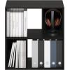 Furinno Fulda Book Shelf, 2-Tier Narrow Bookshelf, Bookcase with 10-in Width Storage Shelf, 9.3 x 9.8 x 21.2, for Living Room, Bedroom, Home Office, White(Espresso)